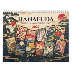 Calendario de Arte Hanafuda 2027 - Ukiyo-e Japonés