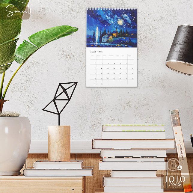Calendario de Arte Impasto Colorido (Colorful Impasto Art Calendar_Small)