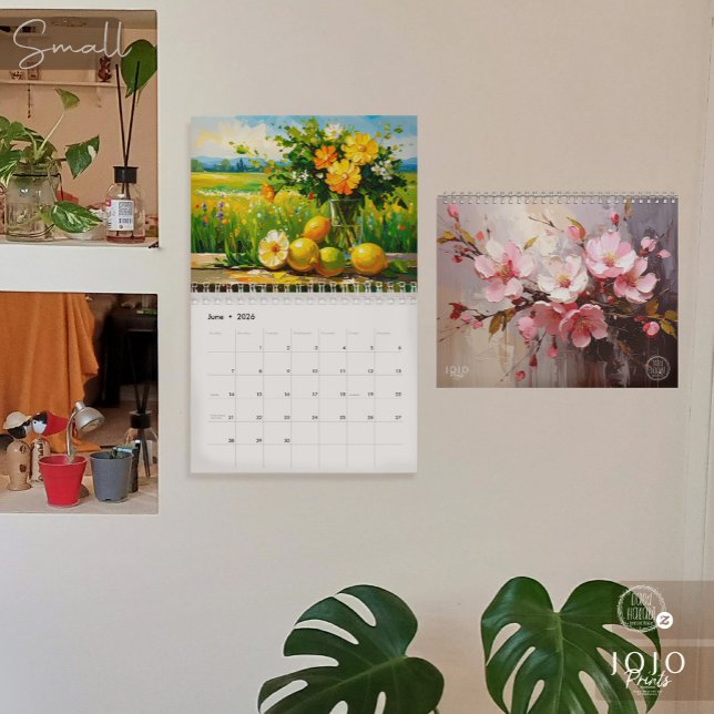 Calendario de Arte Impasto Vibrante 2026 (Vibrant Impasto Art Calendar 2026-Small)