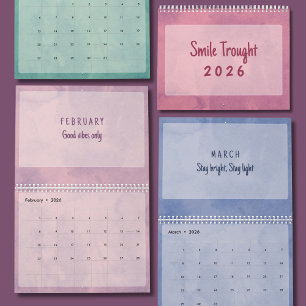 Calendario de Arte Inspirador de Pastel Suave