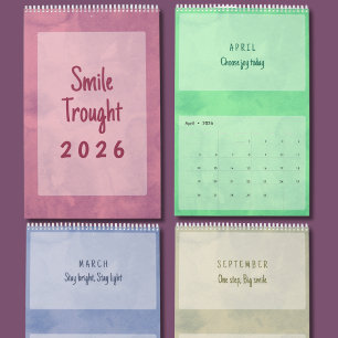 Calendario de Arte Inspirador de Pastel Suave