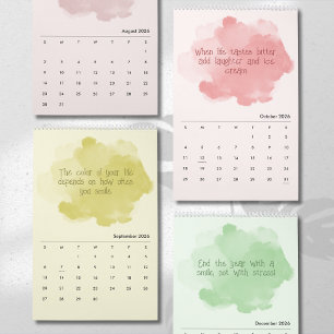 Calendario de Arte Inspirador de Pastel Suave 2026