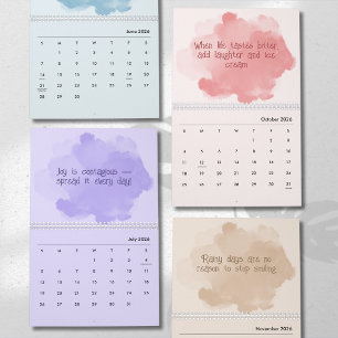Calendario de Arte Inspirador de Pastel Suave 2026