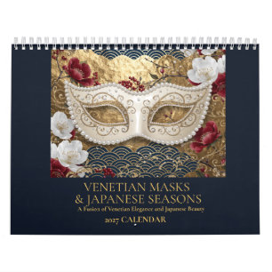 Calendario de Arte Máscaras Venecianas y Estacione