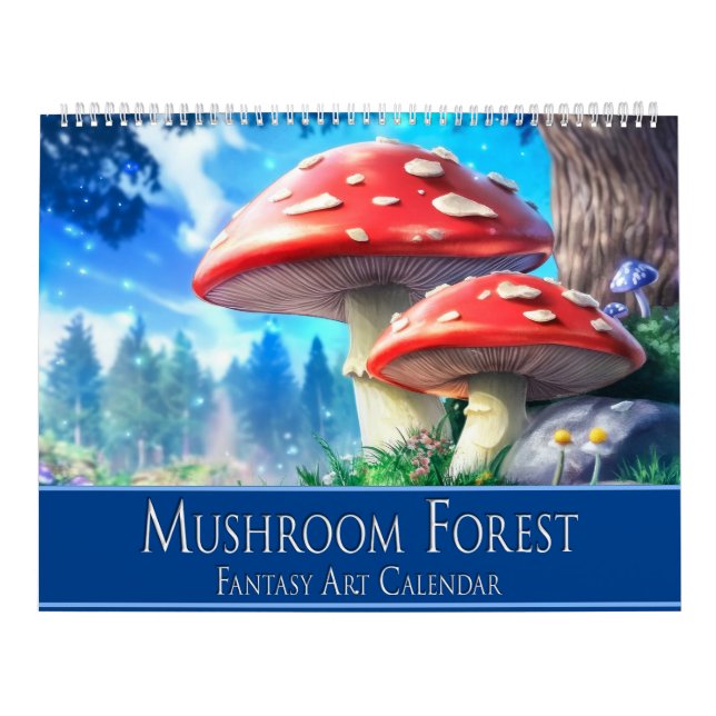 Calendario de arte Mushroom Forest Fantasy (Tapa)