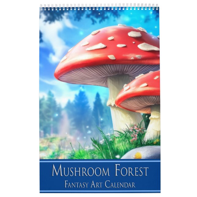Calendario de arte Mushroom Forest Fantasy (Tapa)