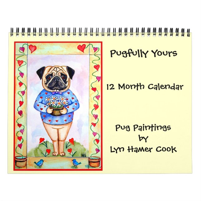 Calendario de arte original de Pug (Tapa)