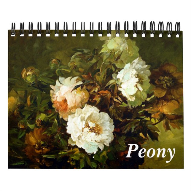 Calendario de arte peony (5,5" x 7") (Tapa)