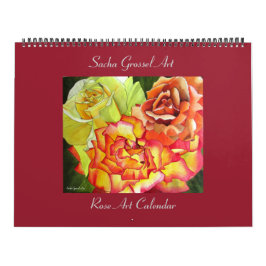 Calendario de arte Rosa acuático de Sacha Grossel