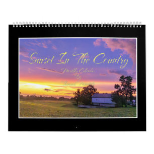 Calendario de Atardecer en el Campo