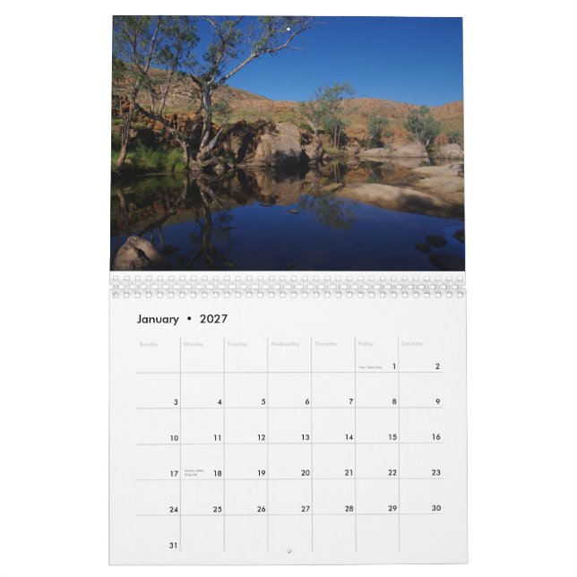 Calendario de Australia 2012 (Jan 2027)