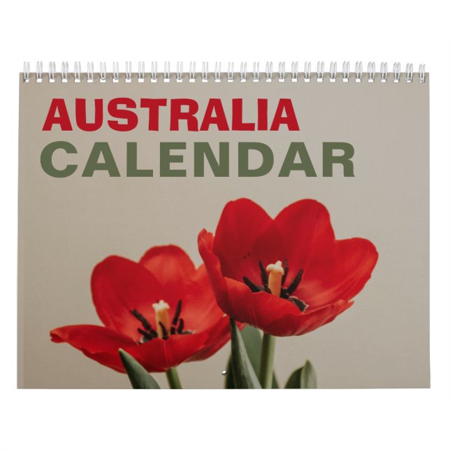 Calendario de Australia con feriados australianos  (Tapa)