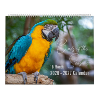 Calendario de Aves 18 Meses. ¡Elige tu Mes y Año d