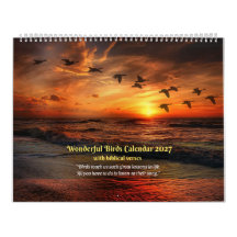 Calendario de Aves 2027 - Con versículos bíblicos