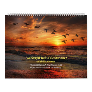 Calendario de Aves 2027 - Con versículos bíblicos
