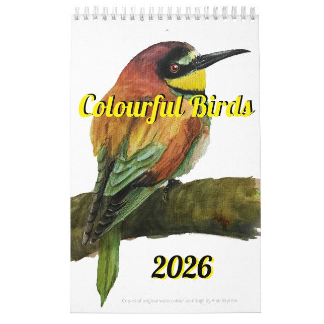 Calendario de Aves Coloridas 2026 (Tapa)