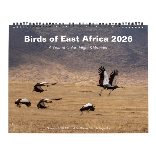 Calendario de Aves de África Oriental 2026 (Tapa)