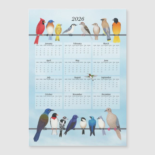 Calendario de aves de corral 2026 (Anverso)