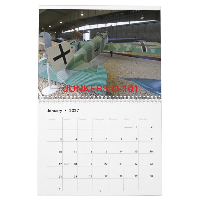 Calendario de aviones 2013 (Jan 2027)