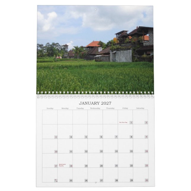 Calendario de Bali 2012 (Jan 2027)