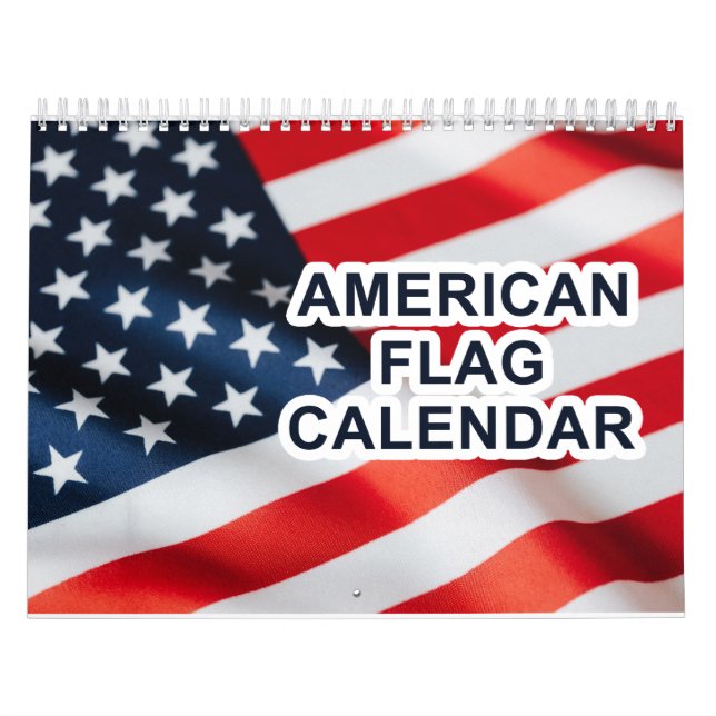 Calendario de Bandera Americana 2025 (Tapa)