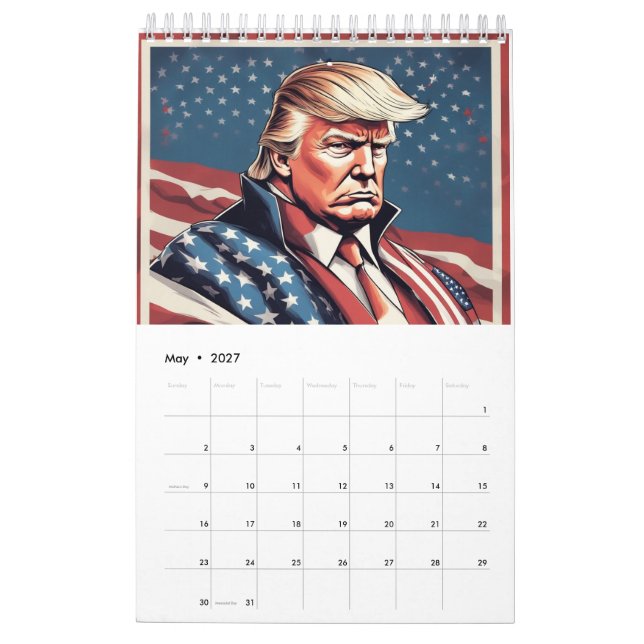 Calendario de Bandera Épica de Trump (May 2027)