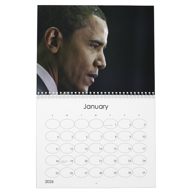 Calendario de Barack Obama (Jan 2026)