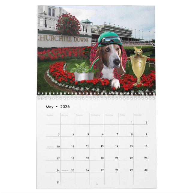 Calendario de Basset Hound (May 2026)