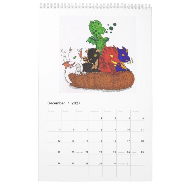 Calendario de Beasties del bebé (Dec 2027)