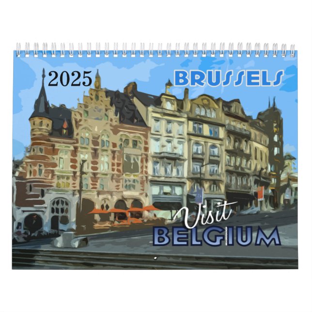 Calendario de Bélgica 2025 de serie Visita... (Tapa)