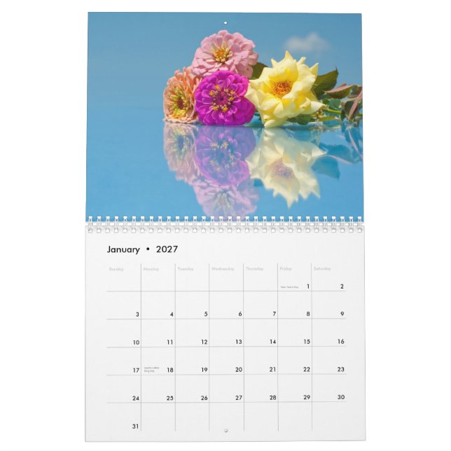 Calendario de belleza floreciente (Jan 2027)