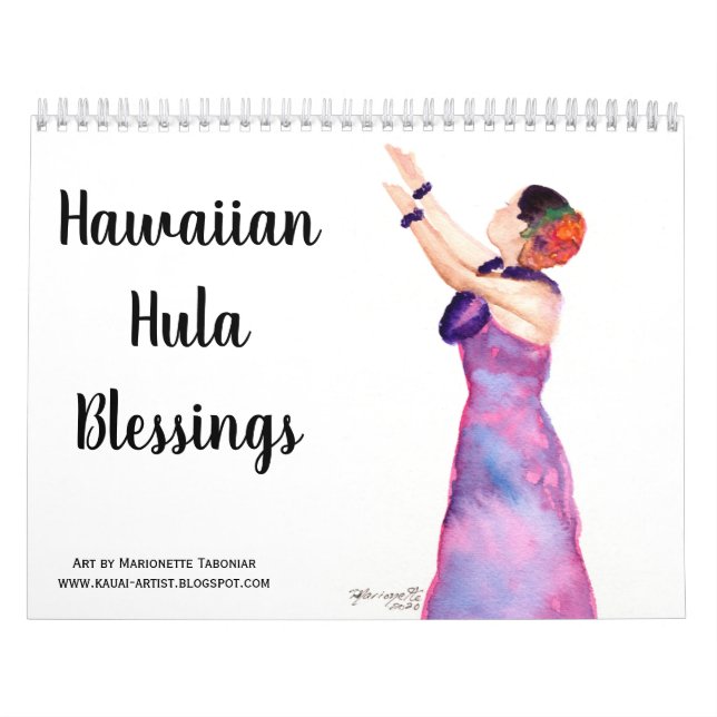 Calendario de Bendiciones Hula de Hawái (Tapa)