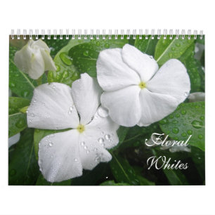 Calendario de blancos florales