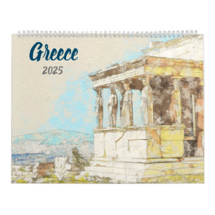 Calendario de bocetos de Grecia 2025