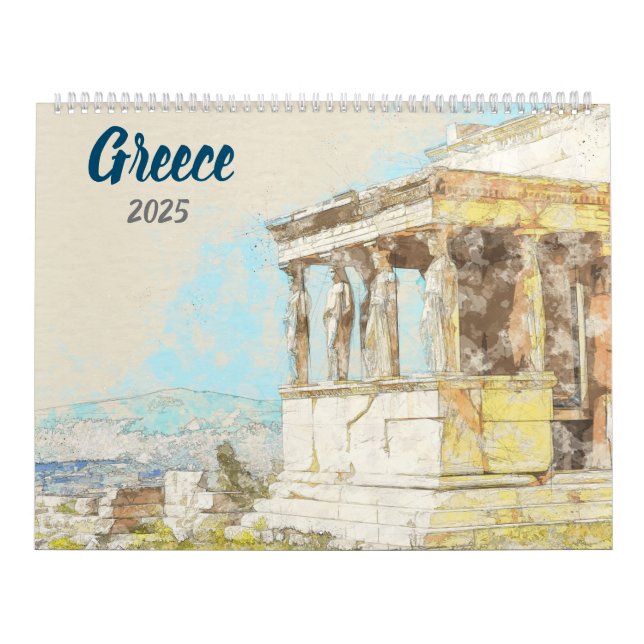Calendario de bocetos de Grecia 2025 (Tapa)