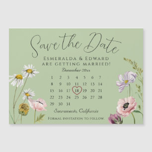 Calendario de Boda de Flores Silvestres de Sabor G