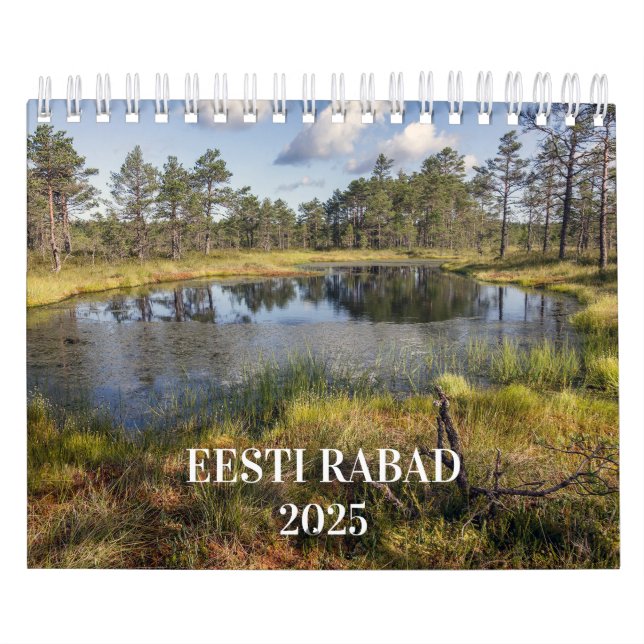 Calendario de bogs estonios Eesti Rabad 2025 (Tapa)