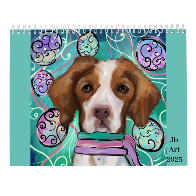 Calendario de Brittany Spaniel (Reverso)