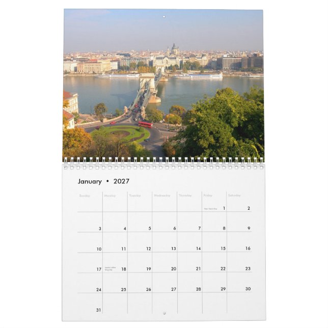 Calendario de Budapest, Hungría 2013 (Jan 2027)