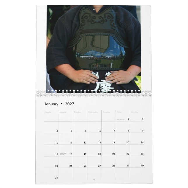 Calendario de Budokai de 2011 corchos (Jan 2027)