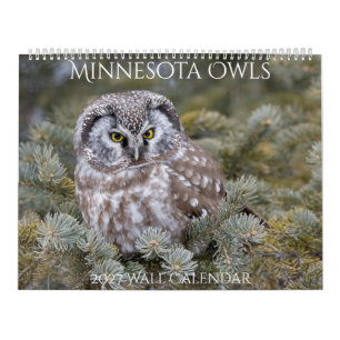 Calendario de búhos grande premium de Minnesota