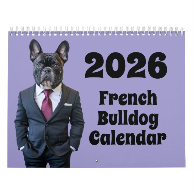 Calendario de Bulldog Francés (Tapa)