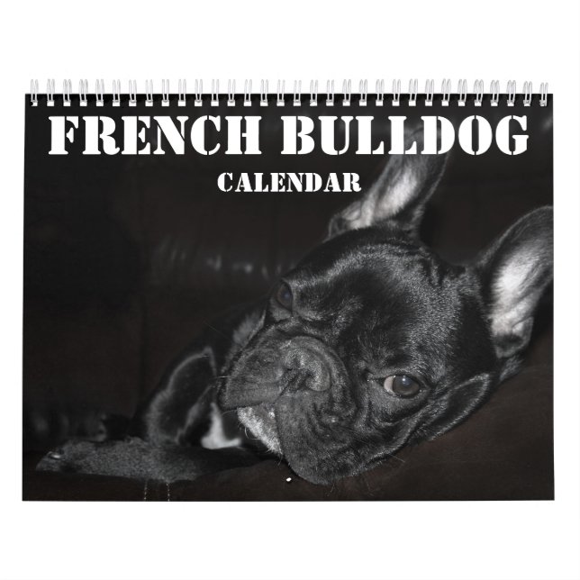 Calendario de Bulldog francés 2026 con fotos (Tapa)