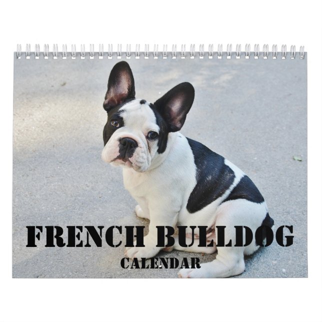 Calendario de Bulldog francés 2026 con tus fotos (Tapa)
