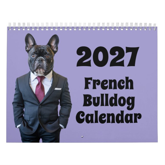 Calendario de Bulldog Francés 2027 (Tapa)
