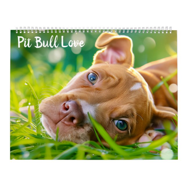 Calendario de Bulls de PitBull Puppy Dog Love Pit  (Tapa)