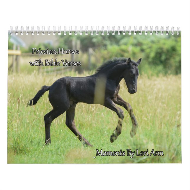 Calendario de caballos de Frisia con versos bíblic (Tapa)