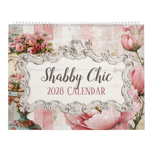 Calendario de cabaña Shabby Chic Vintage (Tapa)