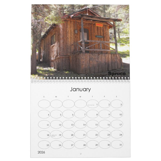 Calendario de Cabinas de Parque Aspen (Jan 2026)