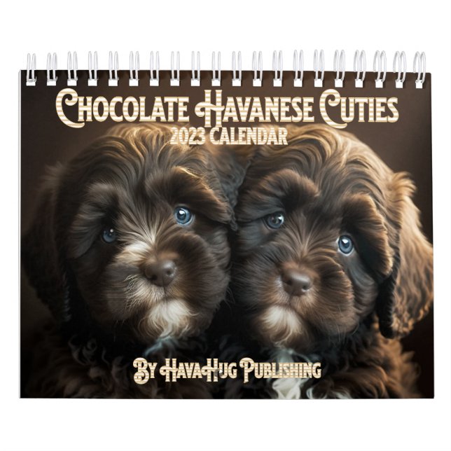 Calendario de cachorros de chocolate Havanés 2023  (Tapa)